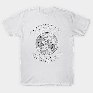 Beautiful Earth And Stars T-Shirt